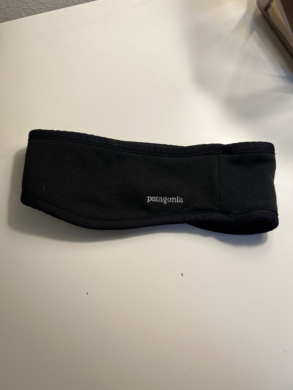 Patagonia Headband Hat Cap Womens Black Fleece Ski Microgrid One Size